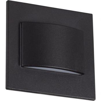 Luminaire Encastré Escalier Carré Noir 1,5 W 3000 K
