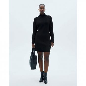 Mango Black Roll Neck Zambu Dress 24