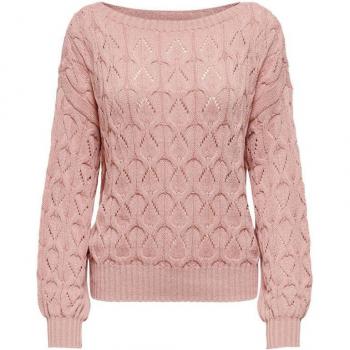 Damen Strickpullover ONLY ONLBRYNN LIFE STRUCTURE, rosa, XS