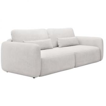 Sofá cama de 3 plazas en tela texturizada beige vopoza