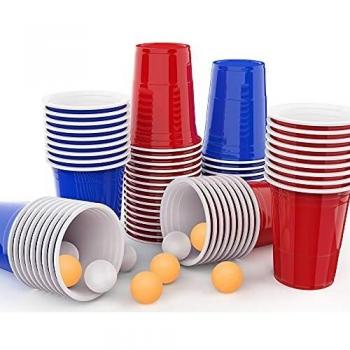 MOZOOSON Red Blue Beer Pong Cups