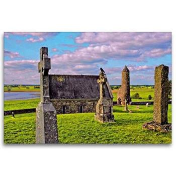 Calvendo Clonmacnoise Textile Canvas, 120 x 80 cm – Künstlerdruck Christoph Stempel