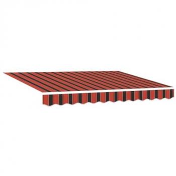 Auvent rétractable VidaXL rouge-noir 350 x 250 cm tissu