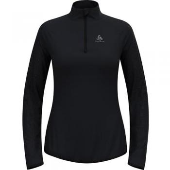 Felpa Con Mezza Zip Donna Odlo ZeroWeight Warm Black S
