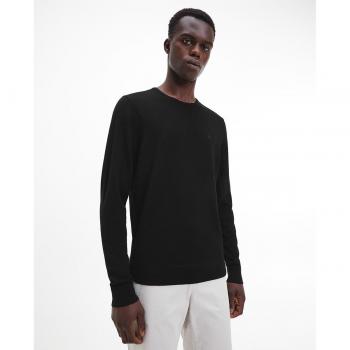Pull CALVIN KLEIN noir en laine mérinos pour homme