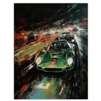 Premium Night Racer Wall Art – British Motorsport