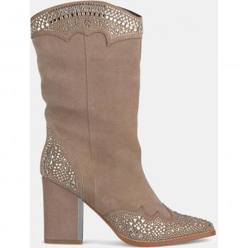 Sparkly Brown Female Cowboy Boot, 5 UK