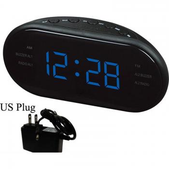 Dual Alarm Clock with Big Digit Display and AM/FM Radio