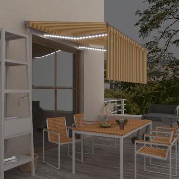 Toldo LED Sensor Amarillo y Blanco 3x2,5 m