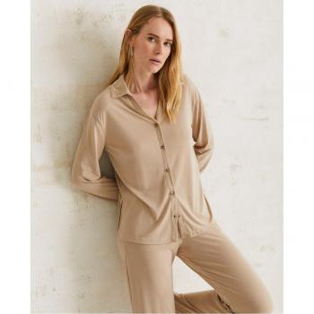 Camisa de punto fluida Oversize en tejido modal con corte amplio