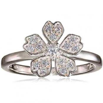Thomas Sabo Ring Kleeblatt – 58 mm, 925er Sterlingsilber