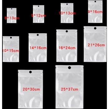 Clear Ziplock Poly Bags with Hang Hole (20-50 pcs/lot)