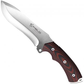 Cuchillo iField 150 con mango de micarta colorado y hoja de acero inoxidable 440C, para actividades deportivas