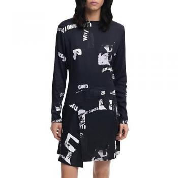 Short Dress Desigual Nero Viscosa XS
