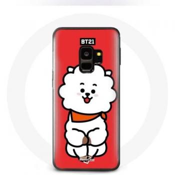 Fodera Samsung Galaxy S9 Plus BTS Bangtan Boys BT21 RJ Jin Rosso