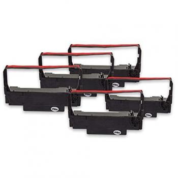 Vhbw Black‑Red Dual‑Color Ribbon Cartridge (5X) – Schulte FD‑2/FD‑5