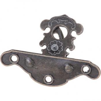 Caja Antiguo Bronce con Cerraduras de Madera, Hebilla 38x28mm y Pestillos