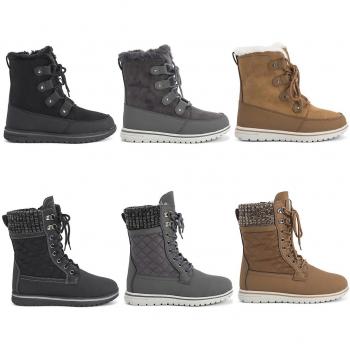 Bottes d’hiver imperméables pour femmes – Design polar, faux cuir chaud, tailles UK 3‑9