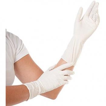 Hygostar Safe Long Nitril-Handschuhe puderfrei weiß 100 Stück extra lang