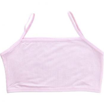 Girls' Solid Color Bandeau Sports Bra