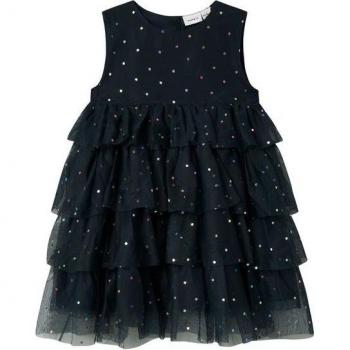Nmfrasille Mädchenkleid mit Spitzen-Details 98