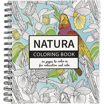 Livre de coloriage anti-stress, nature, 19.5 x 23 cm, 64 pages, 1 unité