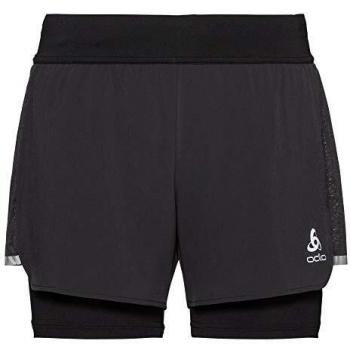 Odlo Women’s 2‑in‑1 Shorts ZeroWeight Ceramicool Light, Black, L