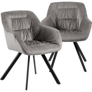 Gepolsterte Velvet-Esstische: TRISENS Modestuhl Duo