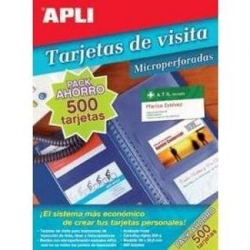 ETIQUETA TARJETA VISITA MICROPERFORADA 50 HOJAS