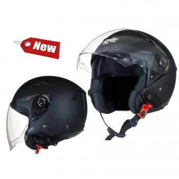 Casque de moto ouvert