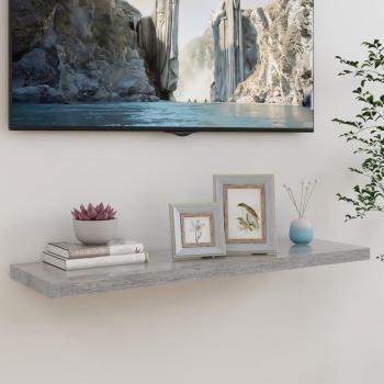 VidaXL Floating Wall Shelf Concrete Gray 35.4x9.3x1.5 MDF