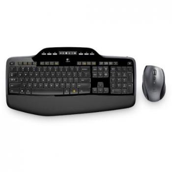 Logitech MK710 Tastiera e Mouse Wireless, Disposizione QWERTY US, Nero