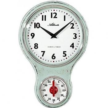 Atlanta 6124/6 Küchen-Wanduhr Quarz Hellgrün