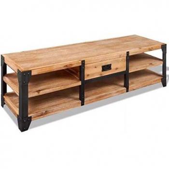 VidaXL TV Stand Solid Acacia Wood 55.1x15.7x17.7