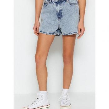 High-Waist Damen-Shorts Trendyol in Dunkelblau – Größe 38