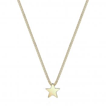 Elli Premium „Stern Astro“ 375 Gelbgold – elegante Halskette für Frauen
