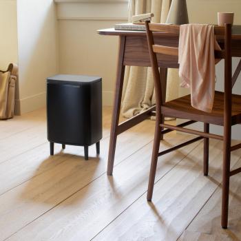 Brabantia Bo Waste Bin, Hi, 12 Liter, Matt Black