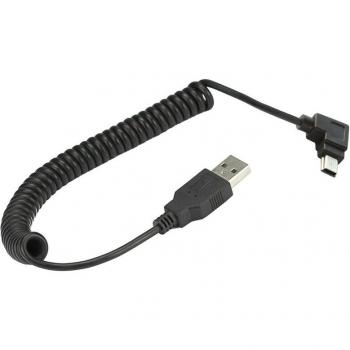 40CM Mini USB 2.0 Male to USB 2.0 Male 90 Degree Retractable Charging Cable