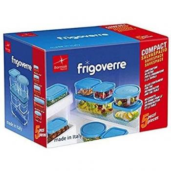 Bormioli Rocco Frigoverre Classic Salvaspazio Set 5 Pz Contenitori Per Alimenti