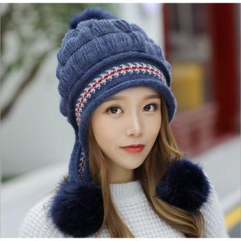 Gorro de Punto para Niñas con Bola Decorativa
