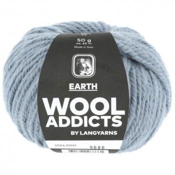 Pelote de fil hybride Alpaga/Laine « EARTH » Bleu 0021 – Wool Addicts