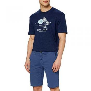 Pepe Jeans T-shirt délavé Blackburn, bleu, taille 42 homme