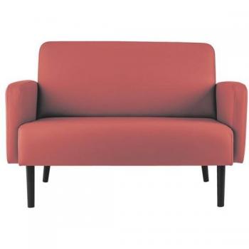 2-Sitzer Sofa Lisboa, Kunstleder, rot
