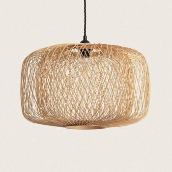 Efectoled lampada sospensione bambù nero intreccio