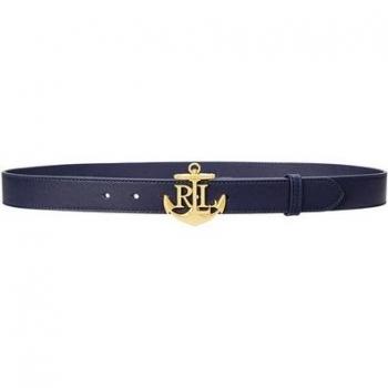 Cinturón de piel Lauren Ralph Lauren, hebilla en oro