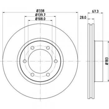 Brake Disc Hella 8DD 355 111861