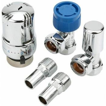 Robinet Chromé Thermostatique pour Sèche Serviettes