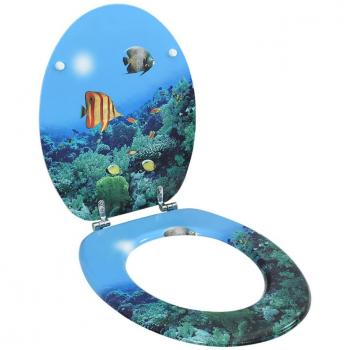 Deep Sea Design MDF WC Toilet Seat with Lid