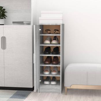VidaXL Grey Sonoma Shoe Organizer 32x35x92 cm Engineered Wood