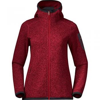 Bergans Women's Kamphaug Strick-Hoodie Rot – XS Edition